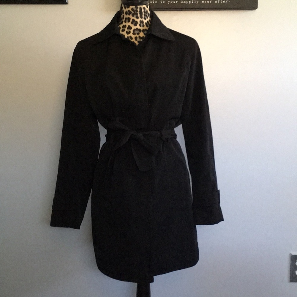London fog black trench coat